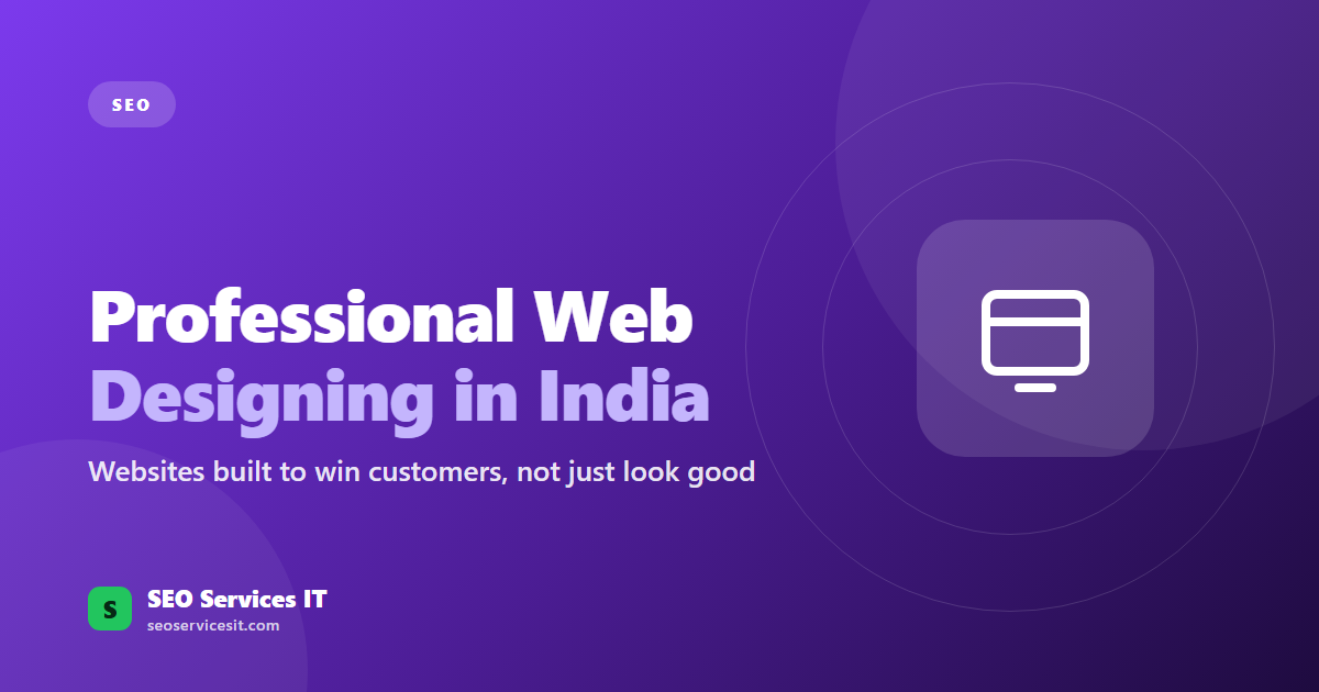 Professional Web Designing Company in India - SEO Services IT