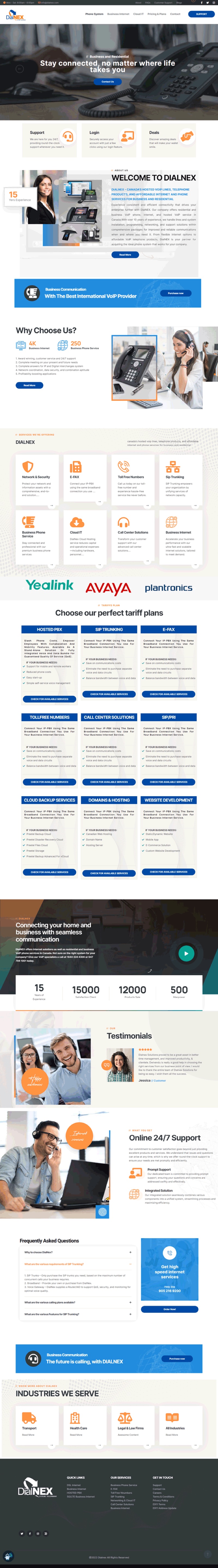 DIALNEX website design